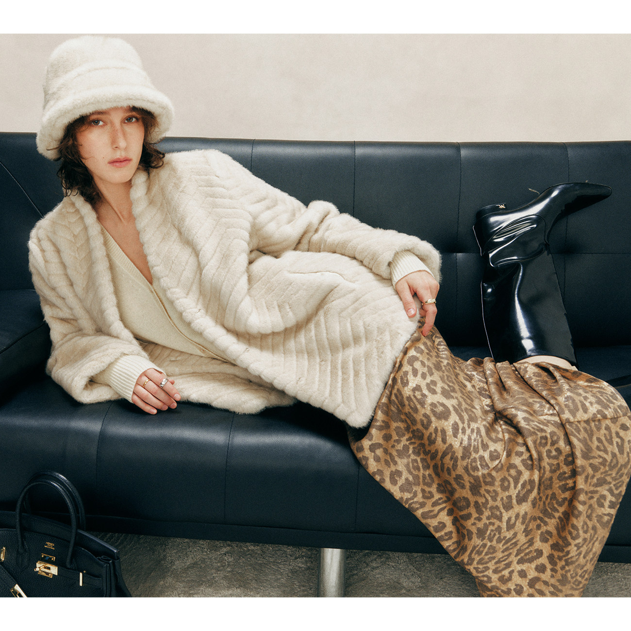 【芬兰雪境】环保水貂绒 贵妇感人字纹皮毛一体皮草夹克外套女,女装/女士精品,皮草,淘宝优惠券,粉丝福利购,淘宝优惠卷