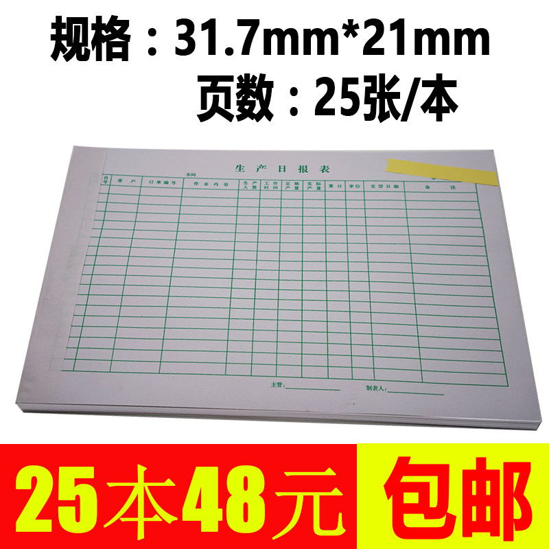 生产日报表车间生产工序表计划表进度表生产下料单计划表记录表