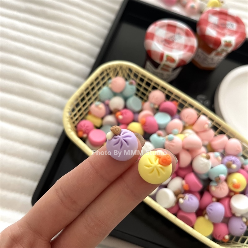 迷你小号包子卡通树脂微缩食玩diy奶油胶手机壳可爱材料发夹头绳