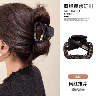 发量少小号抓夹女2025新款高级感发夹后脑勺高马尾鲨鱼夹高端头饰