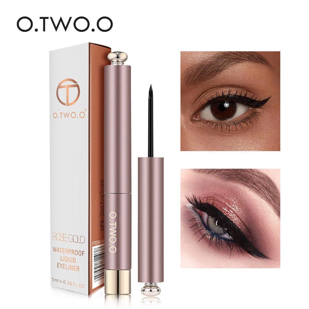 2025玫瑰金初学者眼线液防水速干不晕妆眼线笔Liquid Eyeliner