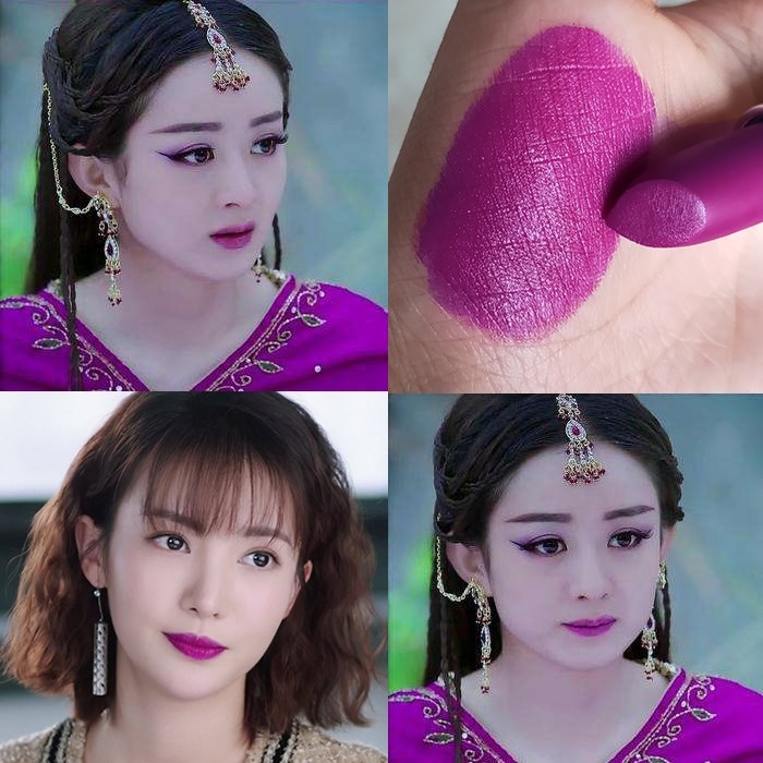 2025紫色口红哑光葡萄紫玫紫色紫玫红紫罗兰色偏紫色调果酱紫色