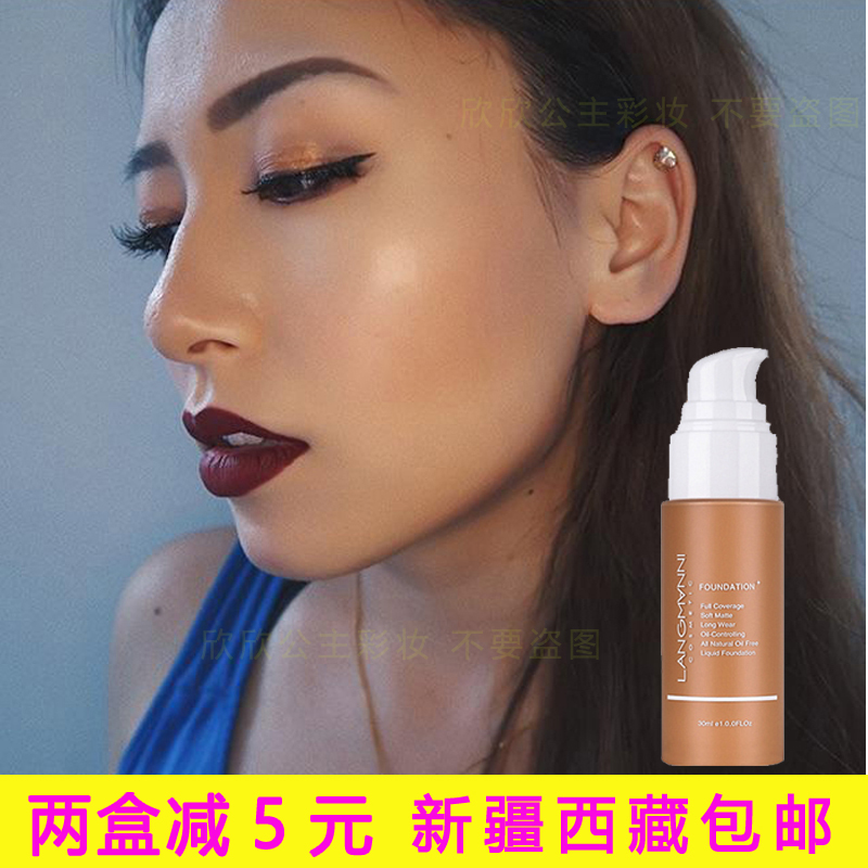 2025小麦古铜色ins超火欧美妆美黑粉底液深黑肤色遮瑕修容男女