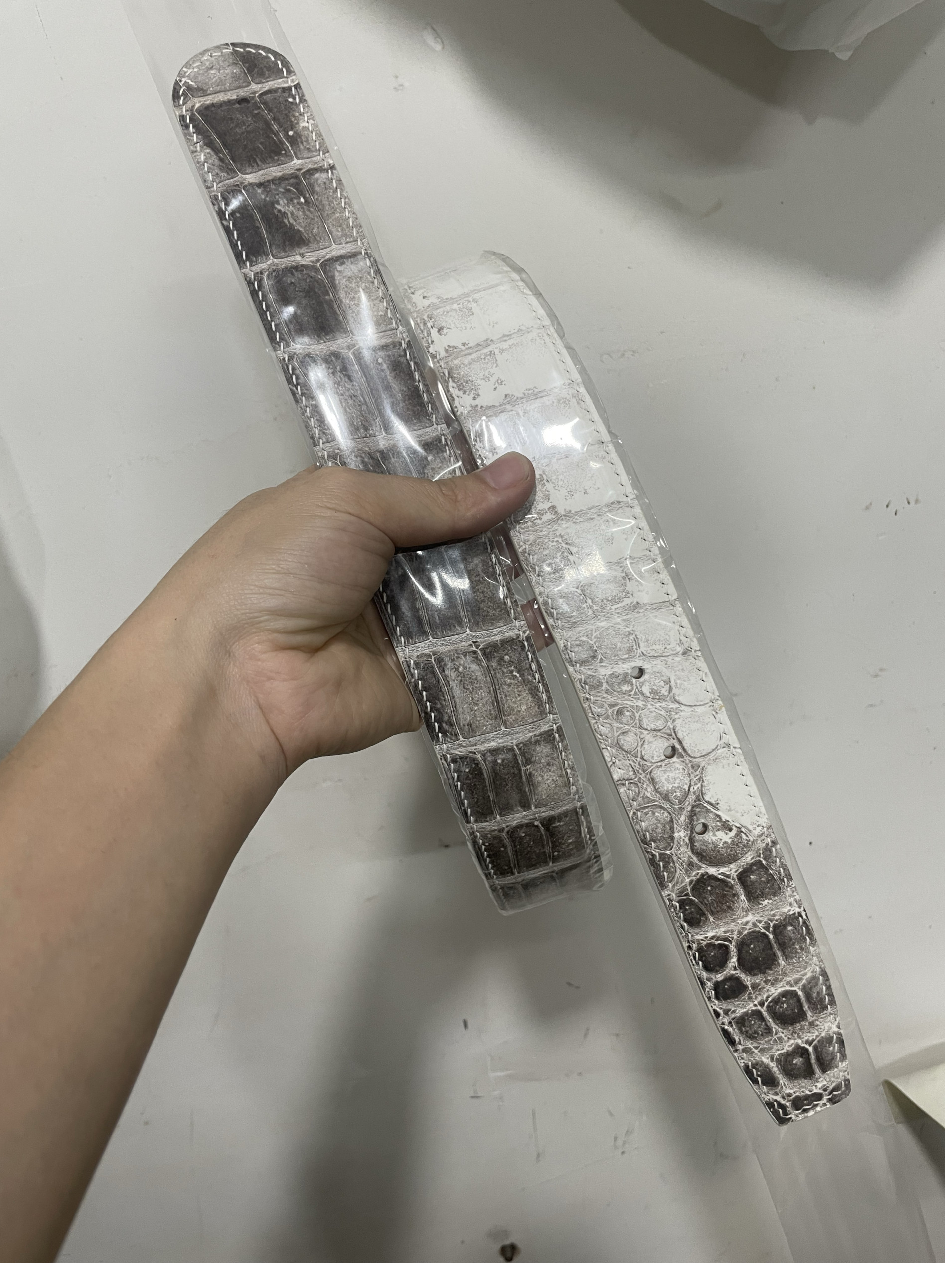 鳄鱼皮喜马拉雅男士皮带肚皮无拼腰带/皮带/腰链