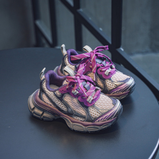 秋冬新款 男童轻跑鞋 2025爆款 双网老爹鞋 小女孩潮 儿童运动鞋 女童鞋