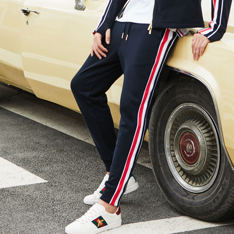 春秋季时尚潮牌帅气束脚长裤