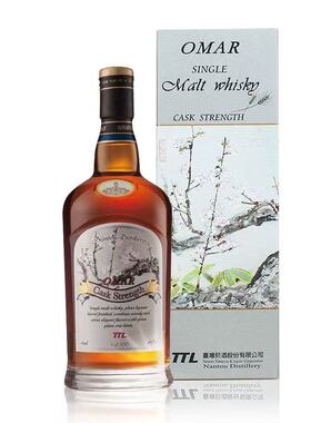 傲玛omar 梅子酒桶单一麦芽威士忌  桶强 台湾进口洋酒 700ml