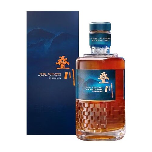 叠川纯麦威士忌 洋酒 THE CHUAN 峨眉山麦芽酒厂700ML行货