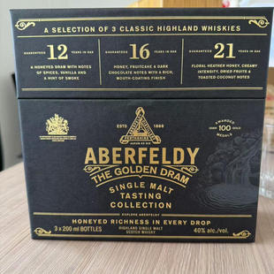 艾柏迪12/16//21年单一麦芽苏格兰威士忌 Aberfeldy 洋酒200ml