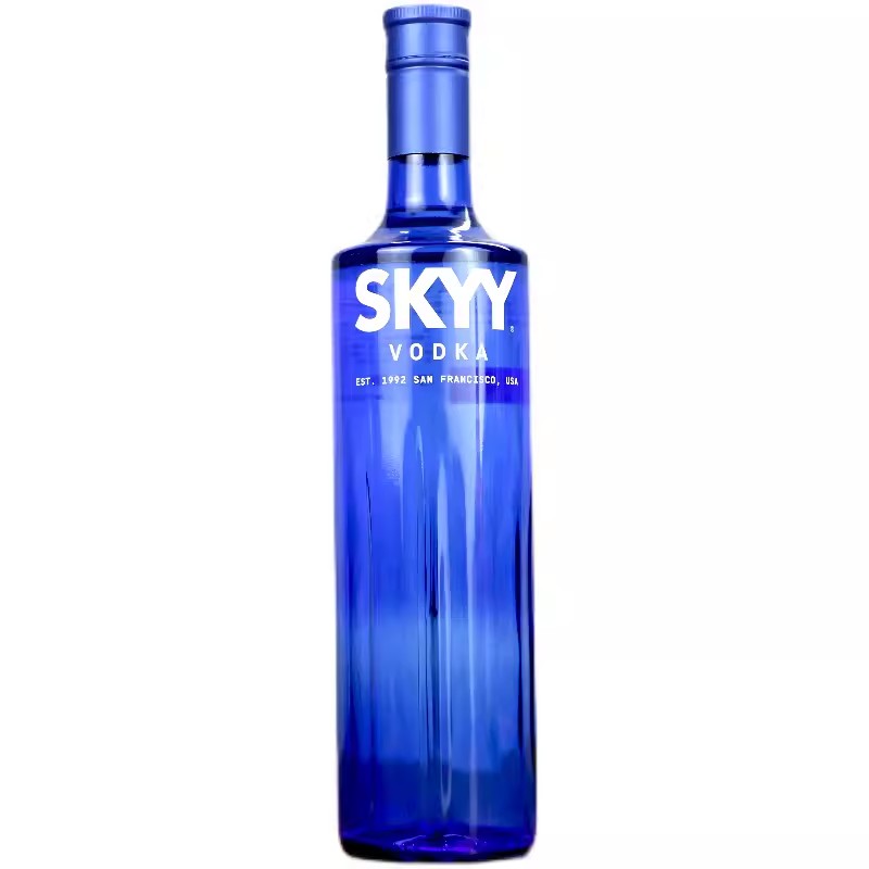 深蓝伏特加Skyy Vodka 蓝天伏特加原味洋酒烈酒鸡尾酒基酒750ml