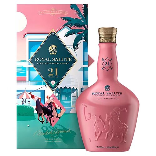 皇家礼炮21年马球迈阿密限定版威士忌Royal Salute苏格兰礼盒洋酒
