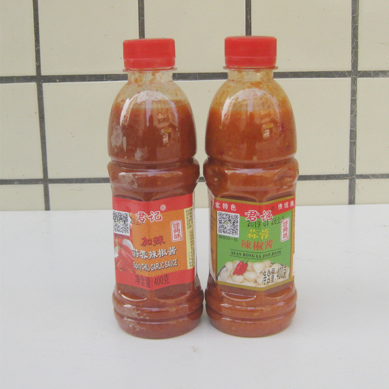 400克客家君记蒜蓉辣椒酱辣酱韩式下饭拌面酱广东特产桂林风味酱图片