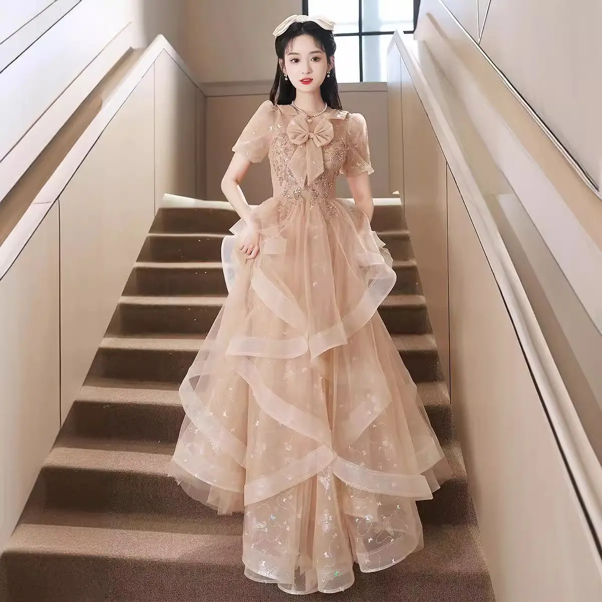 晚礼服女轻奢小众18岁成人礼女生