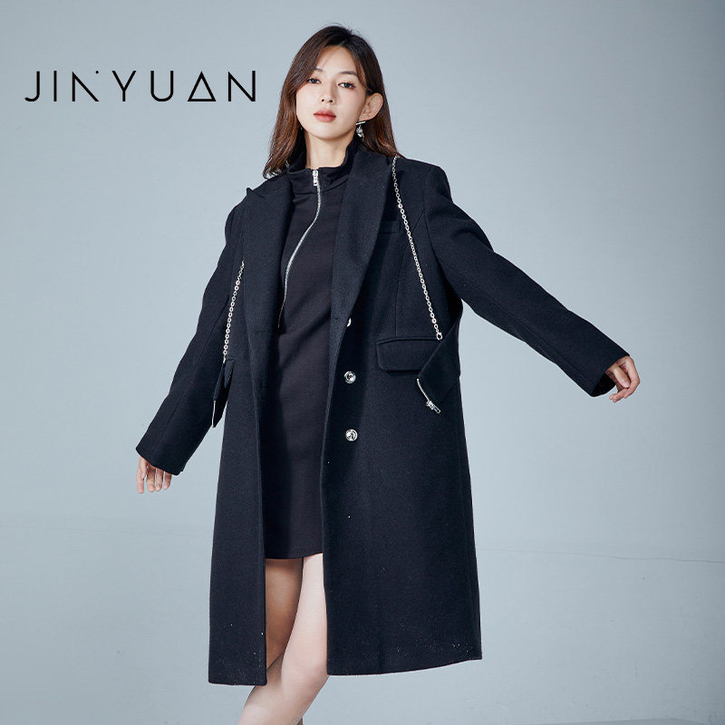 金苑冬季新款毛呢外套女