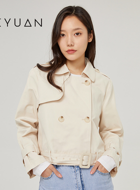 金苑短外套女春季新款工装风时尚潮流设计感短款上衣D221105