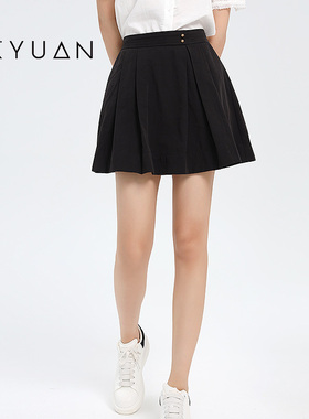 金苑百褶短裙女2025夏季新款简约百搭A字半身裙女B252121