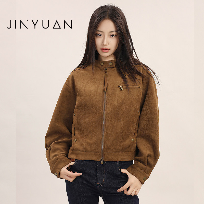 金苑短款外套女2024秋新款时尚百搭小个子高级感夹克上衣D243110,女装/女士精品,短外套,淘宝优惠券,粉丝福利购,淘宝优惠卷