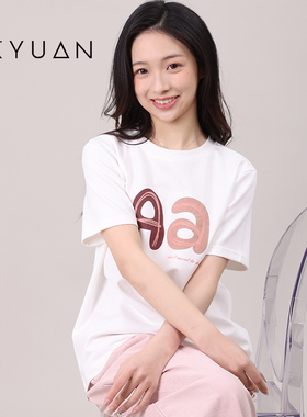 金苑白色短袖t恤女2024夏季新款宽松圆领ins潮打底上衣F242106