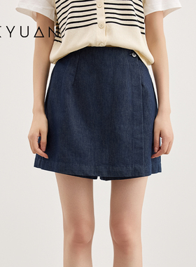 金苑五分阔腿短裤女2025夏季新款设计宽松高腰百搭C252122