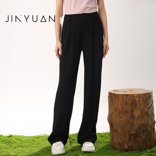 新款 休闲裤 西装 女宽松垂感阔腿薄款 子C242107 长裤 金苑2024夏季
