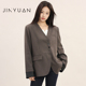 外套女秋季 金苑薄款 小西装 设计感小众小个子西服上衣潮D243109