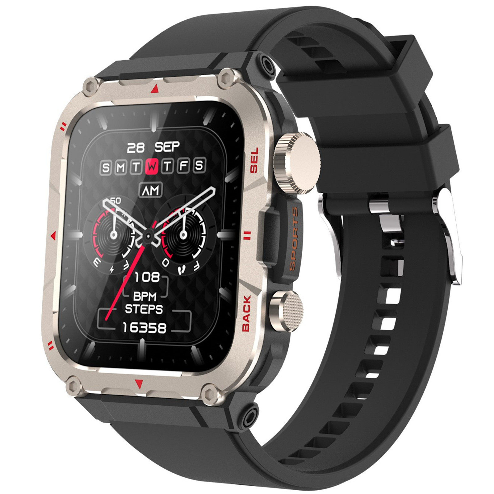 방수 스마트 시계 3개 블루투스 전화 통화 음악 기기 심박수 혈압 수면 건강 모니터링 야외 스포츠 링