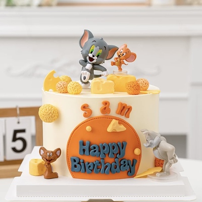 猫和老鼠蛋糕装饰摆件