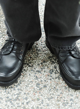 日系STUDIOUS rof男士复古意大利军官皮鞋外翻固特异经典休闲皮鞋