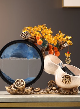 葫芦摆件流沙玄关电视柜收纳