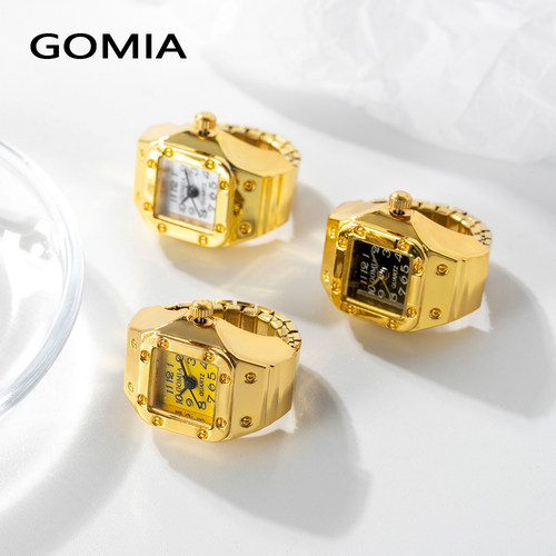 加长表带戒指表GOMIA不锈铁亮光