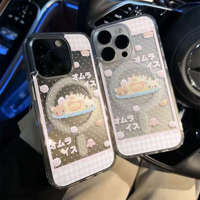 蛋包饭轻松熊适用iPhone17promax苹果16手机壳15pro软萌14Plus磁吸8