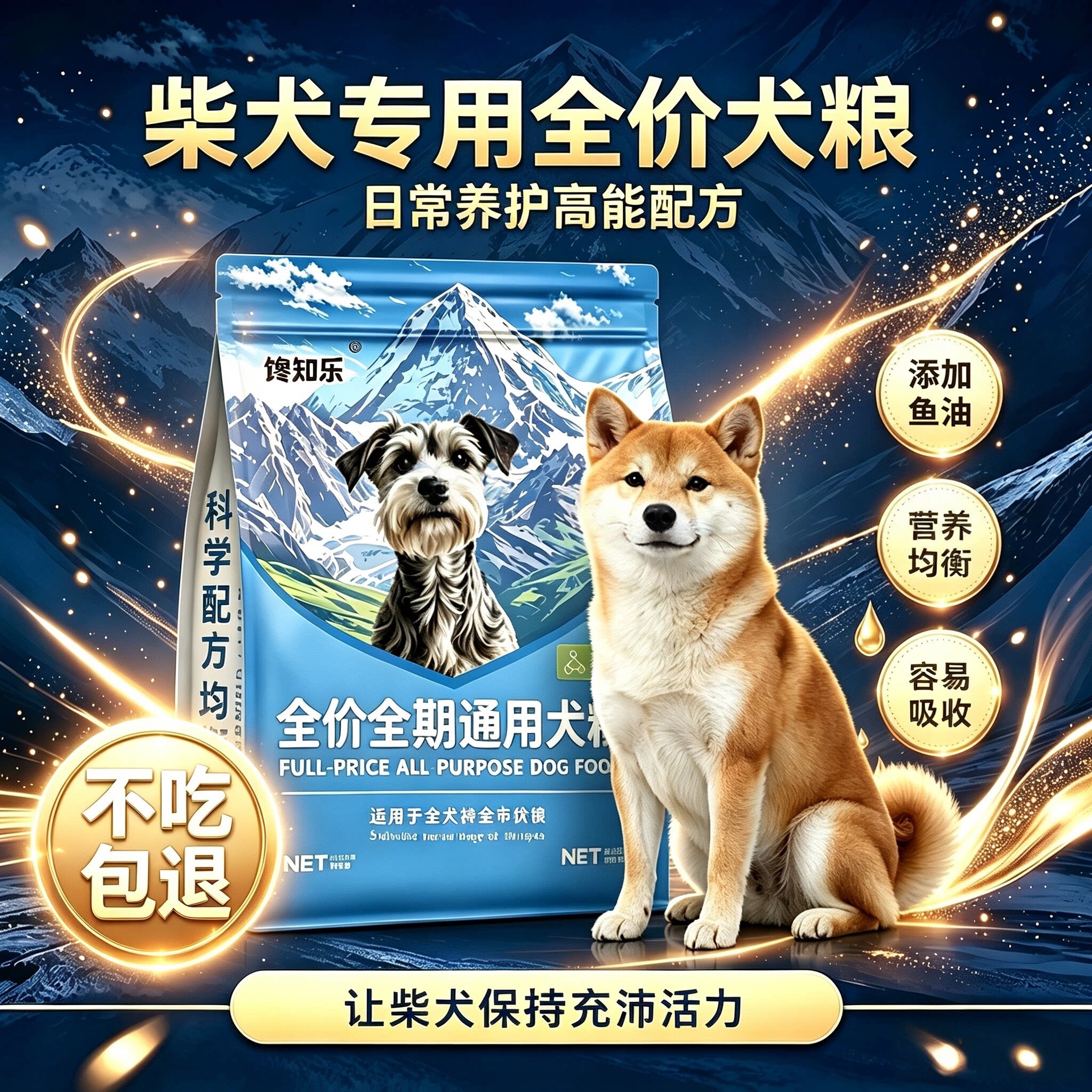 【柴犬专用】狗粮鲜肉冻干中小型犬通用型牛肉鸡肉蛋黄鱼油羊乳粉
