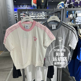 阿迪达斯 三叶草 2026年夏季 女子 休闲 短袖T恤 KY8315 KY8316