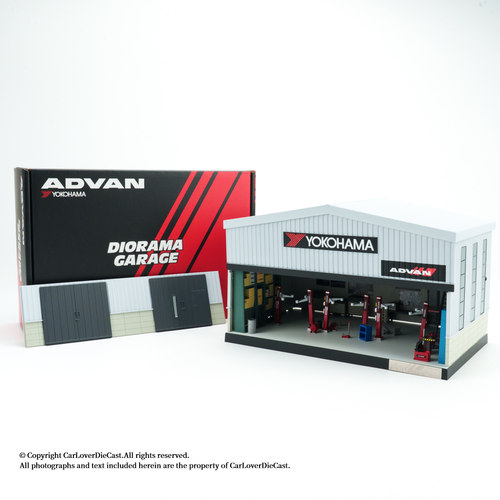 BMC 1:64 Diorama HKTCS26 Advan 车库场景套装 横滨维修车间场景