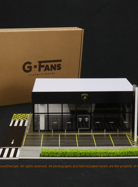 GFans 1:64 兰博基尼中心建筑场景模型 可亮灯停车场 710034