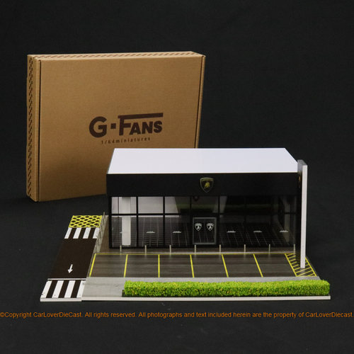 GFans 1:64 兰博基尼中心建筑场景模型 可亮灯停车场 710034