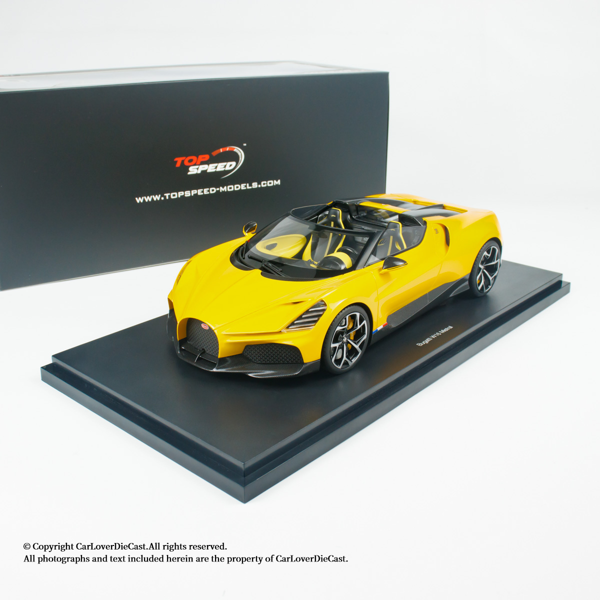 Topspeed 1:18 布加迪 W16 Mistral 汽车模型摆件