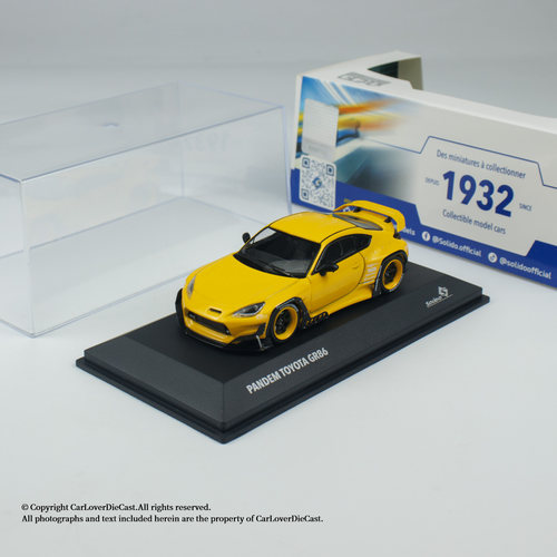 Solido 1:43 丰田Toyota GR86 火箭兔宽体 黄色 2022合金汽车模型