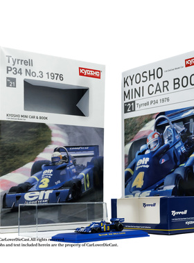 京商 1:64中文版书中车Tyrrell P34 1976 NO.3 CLDC 汽车模型摆件