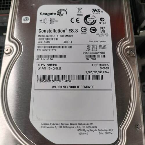 联想3.5寸SAS接口3T ST3000NM0023  3000GB 03T8335 服务器硬盘