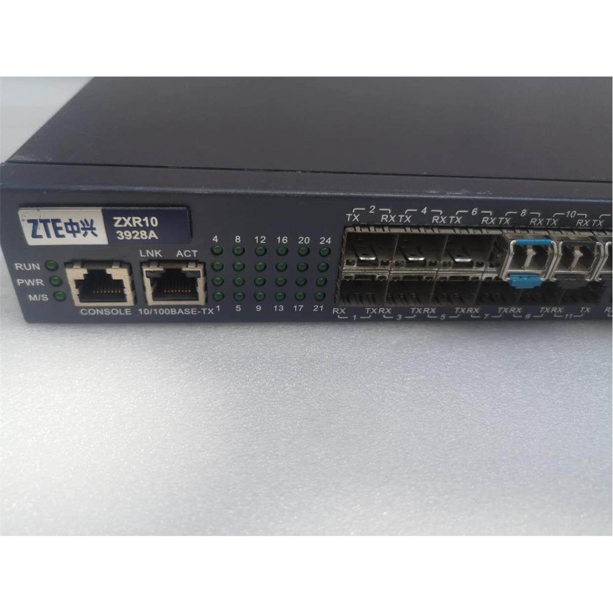 中兴  zxr10 3928a-fi 24口全光口 三层企业级智能以太网交换机