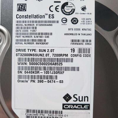 SunOracle 6180存储硬盘542-0164 390-0467 390-0474 7045982现货
