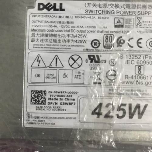 戴尔DELL T5820  工作站电源 425W DPS-425FB A D425EF-03 3W8F7