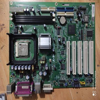 二手845主板478针全集成 ATM 柜员机VGA DVI口