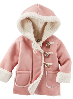 特价国内现货美国采购OSHKOSH童装女婴女宝宝仿皮草外套大衣