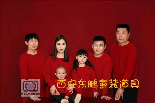 红色毛衣秋冬亲子过年装