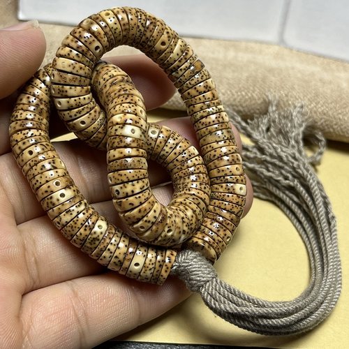 十年老料陈籽薄片星月菩提108颗