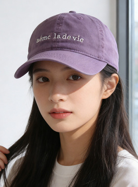 高品质54-64cm大头围韩系刺绣显脸小鸭舌帽子女百搭简约棒球帽男