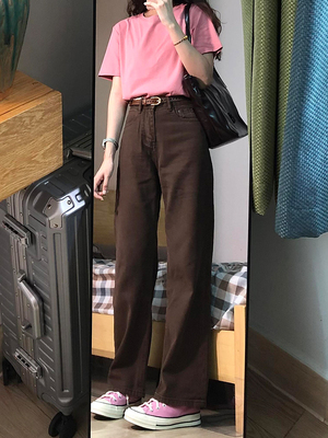 美拉德色系牛仔裤真的好百搭呀！