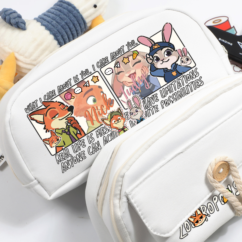 疯狂动物城周边尼克朱迪同人笔袋